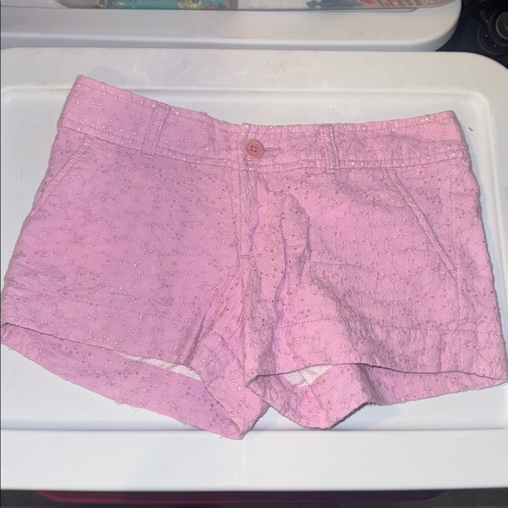 Lilly Pulitzer size 0 eyelet lace shorts lilac
